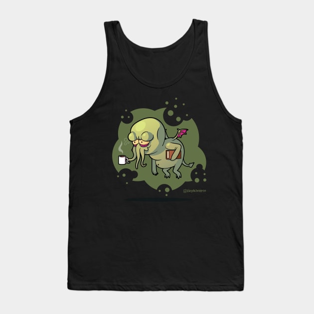 Tired Cthulhu Tank Top by Alê Pachon